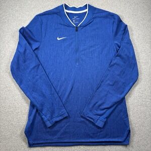 Nike Dri-FIT Pullover Mens Small 1/4 Zip Blade Collar Long Sleeve Fleece Lined‎